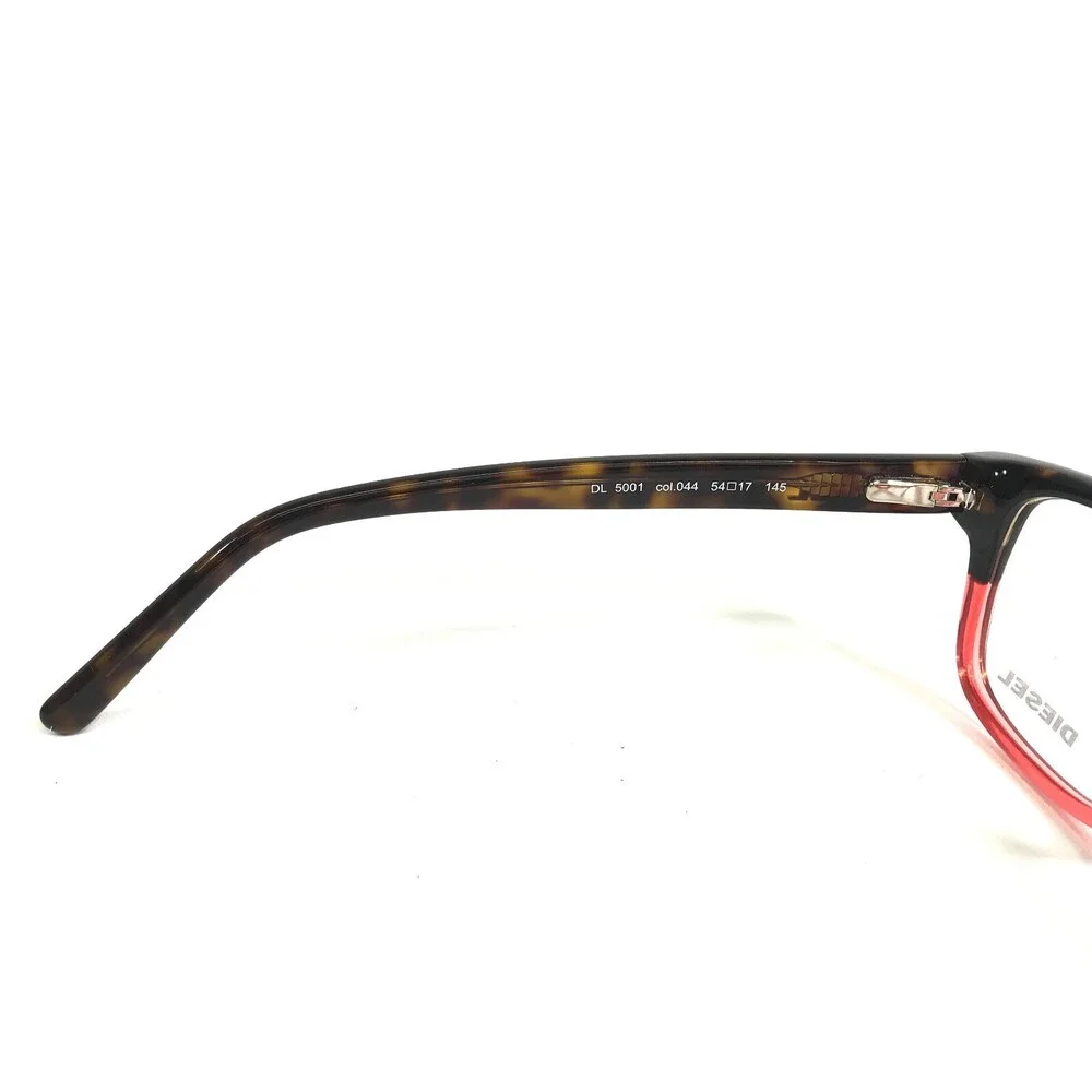 Diesel Eyeglasses Frames DL5001 col.044 Clear Red Brown Tortoise 54-17-145